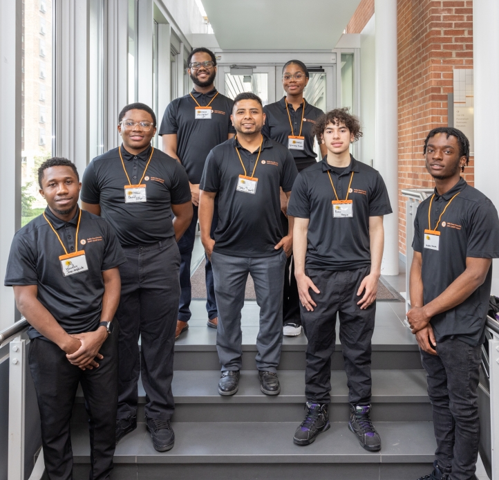 Group photo, Woodlen Jean-Baptiste, David Akanbi, Christopher Lyn, Elmer Santos, Oghenetega Eruotor, Brandon Vasquez
